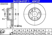 Диск тормозная ate 24.0124-0127.1 Доставка, фото thumb