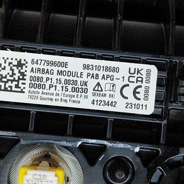 фото thumb №6, Citroen c4 iii e-c4 2024 подушка безопасности подушка безопасности пассажира