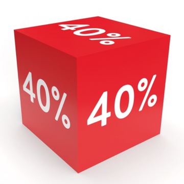 Kostka sześcian SALE wyprzedaż promo 31cm tektura