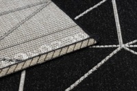 SINGLE RUG CARPET 200x290cm треугольники черный #DEV1381