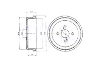 фото thumb №1, Delphi гальмівні барабани гальмівні 2szt. задня toyota carina vii corolla sprinter