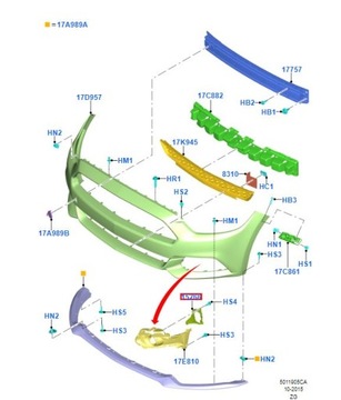 фото thumb №8, Держатель галоген левый перед mustang 2015-2017