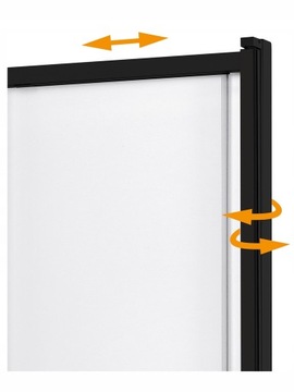 Раздвижная шторка для ванны Easy Slide Besco BLACK