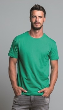 Koszulka Męska 100% bawełna 150g T-shirt męski żółty L