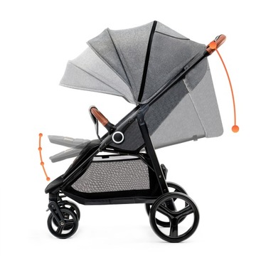 Wózek spacerowy spacerówka 22 kg duże koła i kosz GRANDE PLUS Kinderkraft