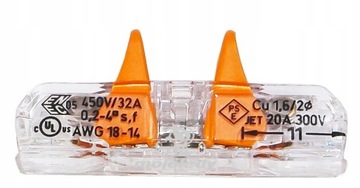 60 x Szybkozłączka 2x0,2-4mm² WAGO 221-2411