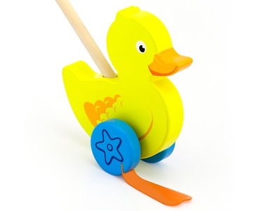 Pusher DUCK развитие движения утки по дереву VIGA Ходьба на палке 18м+