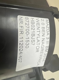 фото thumb №15, Mazda 3 iii bm 2014- 2.0 бензин вентилятор воздуходувка отопителя europa