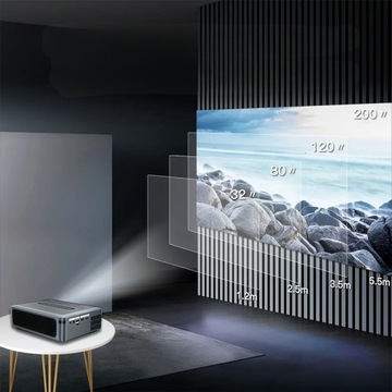 Проектор Светодиодный проектор 12000лм Smart Android FullHD 4K Dolby белый