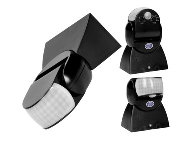 Датчик движения 360/180 градусов. 2 датчика, IP65, 1200Вт, черный