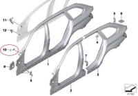 фото thumb №9, Bmw seria 5 g30 g31 m5 f90 2017-2020 верхний кронштейн крыло правый оригинал