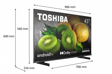 Светодиодный телевизор TOSHIBA 43 дюйма 43UA5D63DG