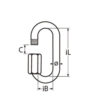 РАЗЪЕМ ЦЕПИ КАРАБИНА Кислотостойкий D=6MM