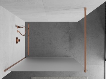 MEXEN KIOTO ŚCIANKA PRYSZNICOWA WALK-IN 120 x 200 CM MIEDŹ szkło 8 mm