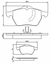 фото thumb №1, Гальмівні колодки ham. перед opel calibra 92-97, vectra b -03