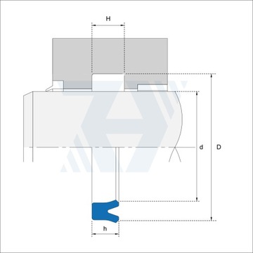 Uszczelniacz siłownika 16x24 manszeta TTU 24x16x4