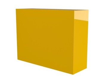 SKRZYNKA GAZOWA SZAFKA 60x80x25 ŻÓŁTA Z PLECAMI