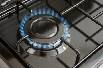 Газовая плита с 2 конфорками, черная, переходной шланг