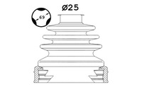 фото thumb №1, Sasic захист шарнір перед всередині alfa romeo mito fiat bravo ii