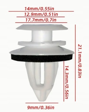 фото thumb №8, Кліпса штифт кліпси оббивка двері do bmw 3 e36 e46 e90 f30 5 e34 e39 10szt