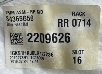 Gmc yukon xl denali iv 2015 - обшивка дверь правый задний  84365656 Доставка, фото thumb