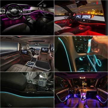Автомобильный оптоволоконный комплект RGB AMBIENT 6M LED