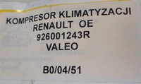 фото thumb №7, Компрессор кондиционера renault оригинальный номер 926001243r