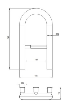 Настенный держатель с местом для черной бумаги Deante NIV B41F GRADE II