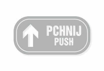 Матовая наклейка Push Push 20x10см