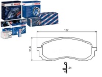 фото thumb №1, Bosch комплект гальмівних колодок ham. перед subaru impreza 1.