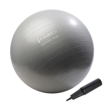 Piłka gimnastyczna do jogi i pilatesu grafitowa 55cm Anti-Burst YB02 HMS