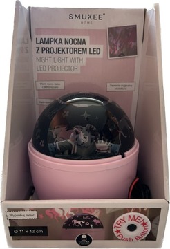 PROJEKTOR Lampka nocna dla dzieci różowa jednorożce