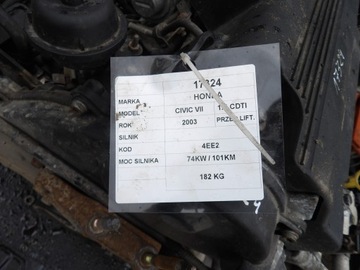 фото thumb №5, Honda civic vii двигатель комплектный 1,7 cdti 4ee2 74kw / 101km
