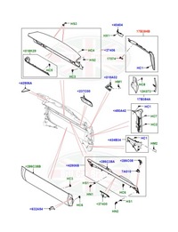 фото thumb №3, Молдинг крышки багажника верхний правая land rover range rover 5 l460 lr153762