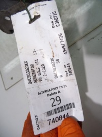 фото thumb №4, Vw golf vii генератор 04c903023k .