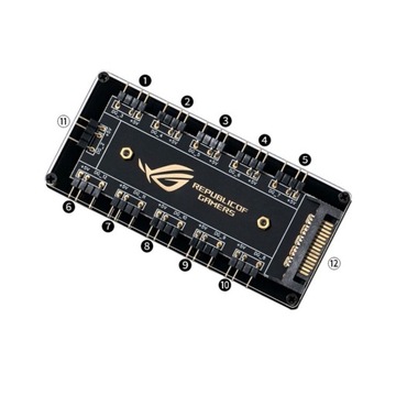5V 3Pin 1to5 RGB Вентилятор-концентратор SATA ARGB Кабельный разъем Splitter Hub P Разъем