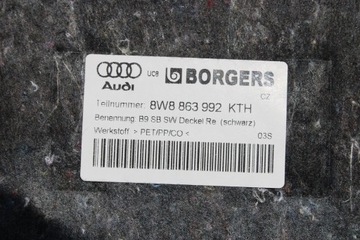 фото thumb №8, Audi a5 sportback боковина ковёр обивка багажника 8w8863463c 8w8863879f 8w