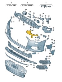 фото thumb №9, Напрямна бампера правий перед audi a6 2019 2026 4k0807098 новий оригінал