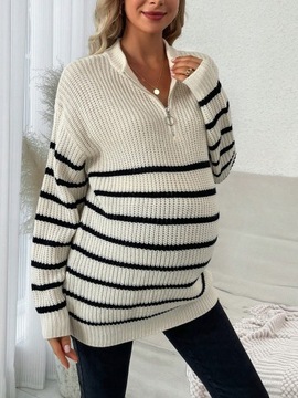 ДЖЕМПЕР ДЛЯ ПЕРЕДОВЫХ С ШЕИ В ПОЛОСКУ БЕЖЕВЫЙ CASUAL SHEIN M 38
