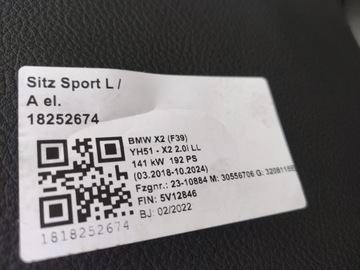фото thumb №12, Салон сидіння оббивка з підігрівом електричні m набір bmw x2 f39