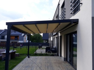 Pergola tarasowa ogrodowa przyścienna 400x250
