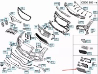 Mb cls c218 передній бампер amg лівий нижній решітка радіатора a2188852522 2015 oem Київ, фото thumb