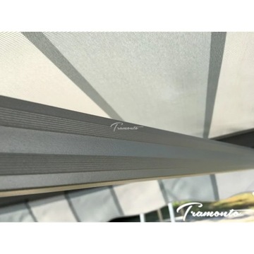Markiza tarasowa ANTRACYT 200x150 Szare Pasy STD