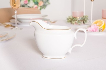 Sosjerka pojemnik na sos dipy porcelanowa MariaPaula Złota Linia 400 ml