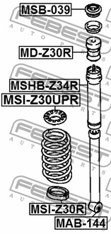 фото thumb №9, Febest подкладка амортизатор. mitsubishi t. colt z32a/z34a/z36a/z37a/z38a/z39a
