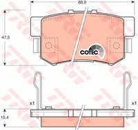 фото thumb №1, Trw тормозные колодки тормозные задняя honda legend ii iii fr-v