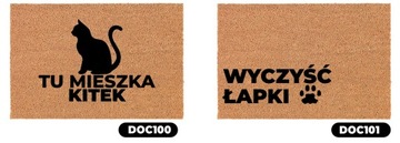 ДВЕРНОЙ КОВрик 40x60 ЗДЕСЬ ЖИВЕТ КИТЕК Выкройки