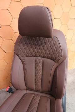 фото thumb №12, Bmw x5 g05 lci салон сидіння диван обшивки merino коричневе 3 rzędy вентиляція