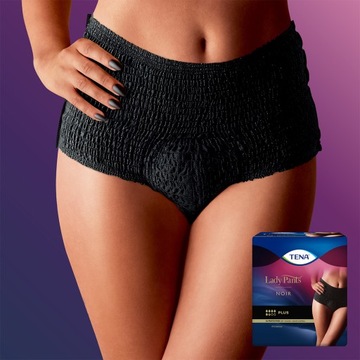 Впитывающие трусики TENA Lady Pants Noir черные L 8 шт.