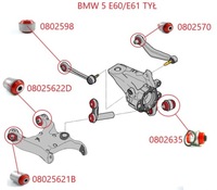 фото thumb №4, Набір втулки важелів перед задня bmw e60 e61 rwd
